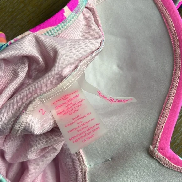 LILLY PULITZER Kolka One Piece Sea Glass Aqua L76056 Women's Swimsuit 2 - Picture 14 of 14